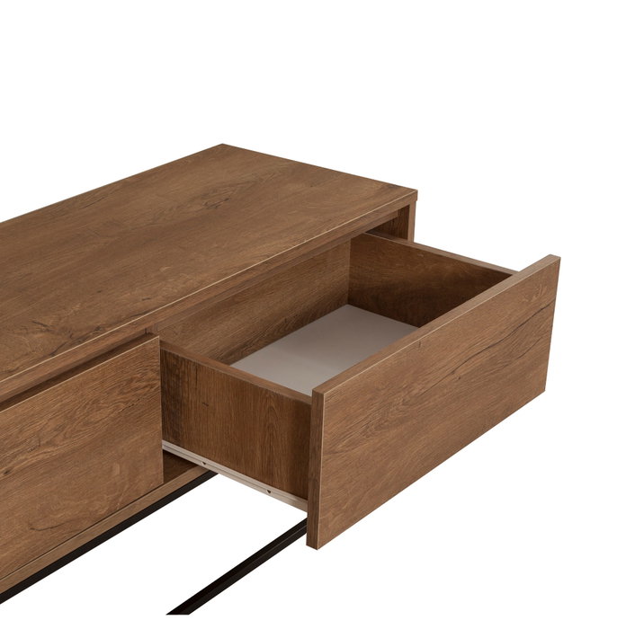Hanah Home Laxus Takım 20 Juego de Muebles para Sala de Estar Nogal y Negro
